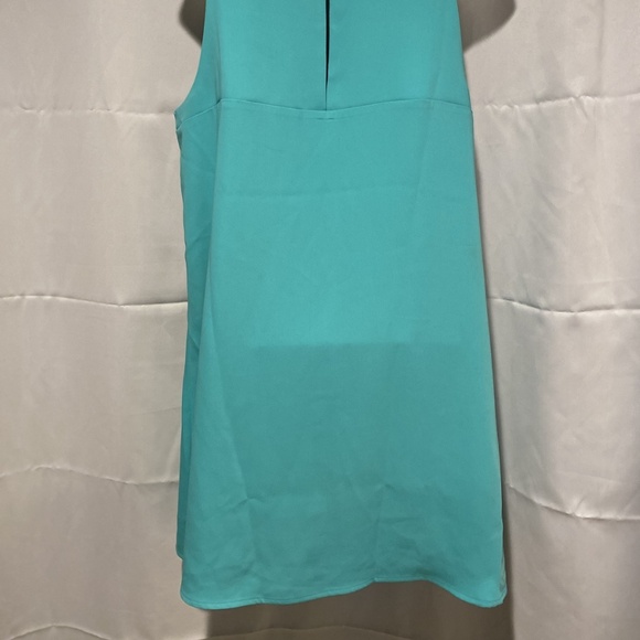 60s Style Turquoise Trapeze Swing Dress Tunic Dress Size Medium - Picture 4 of 7